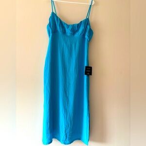 Lulu’s Turquoise Spaghetti Straps Sundress, Size L